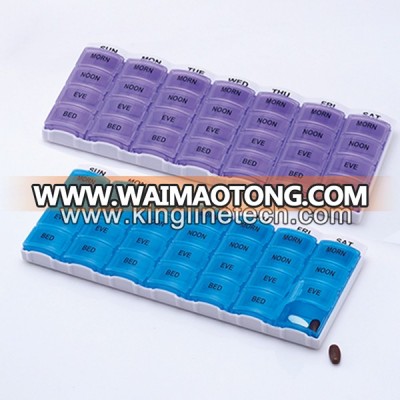 Plastic medicine cooler box with 28-cases