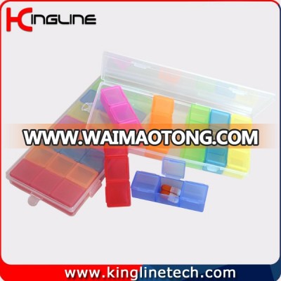 eco-friendly wholesale plastic pill box, high quality pill case, custom pill container box,